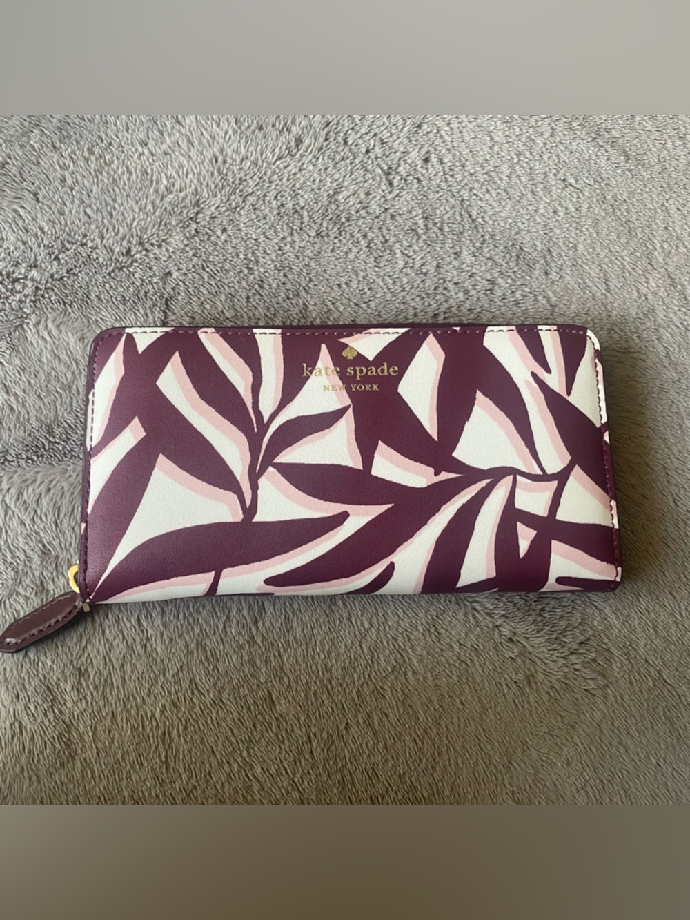 NWT Kate Spade New York Jana Foliage Large Continental Zip Around Wallet